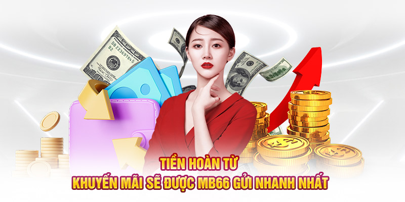 Tiền hoàn từ khuyến mãi sẽ được MB66 gửi nhanh nhất